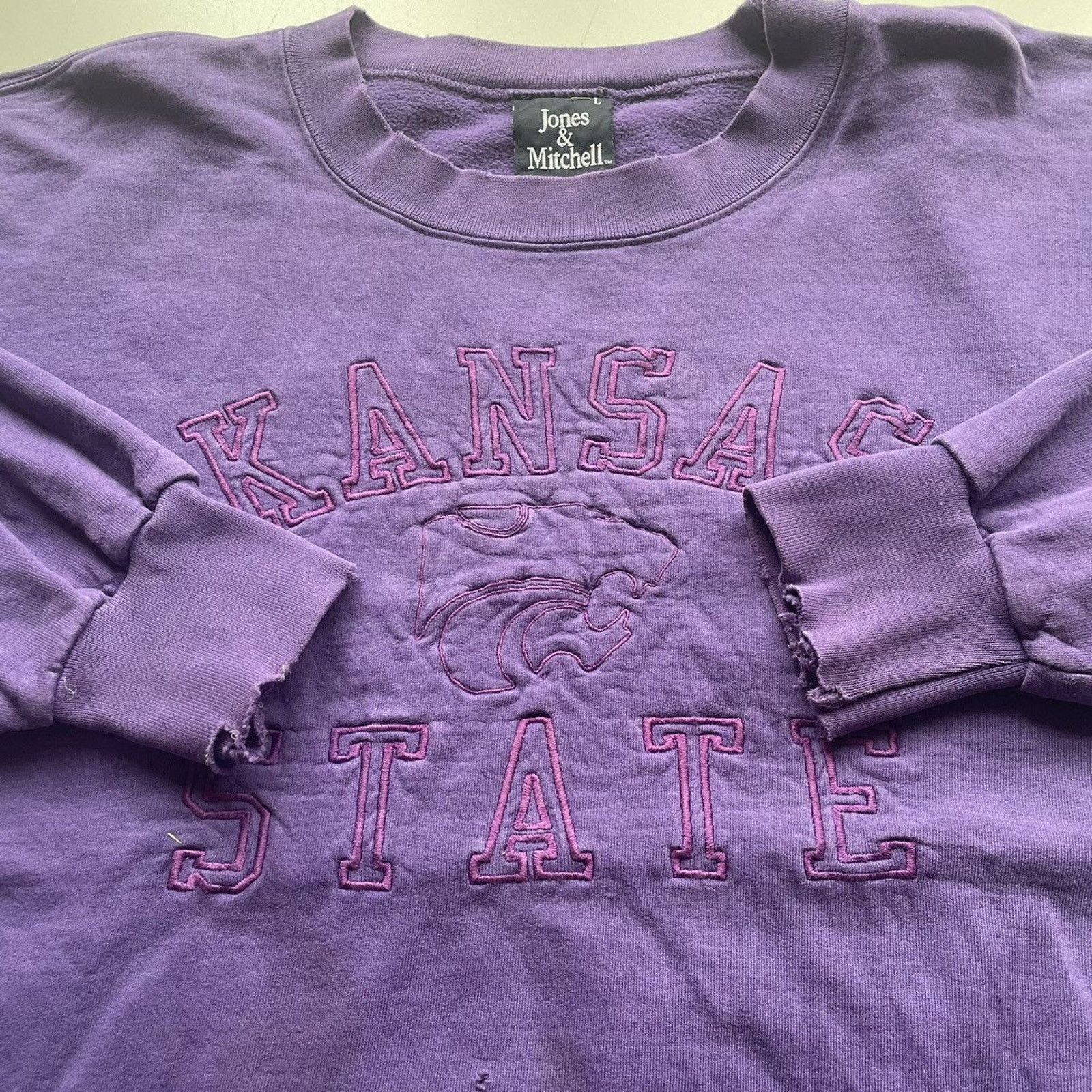 Fruit Of The Loom Vintage 90s Kansas State University Wild Cats Crewneck Large Size US XL / EU 56 / 4 - 2 Thumbnail