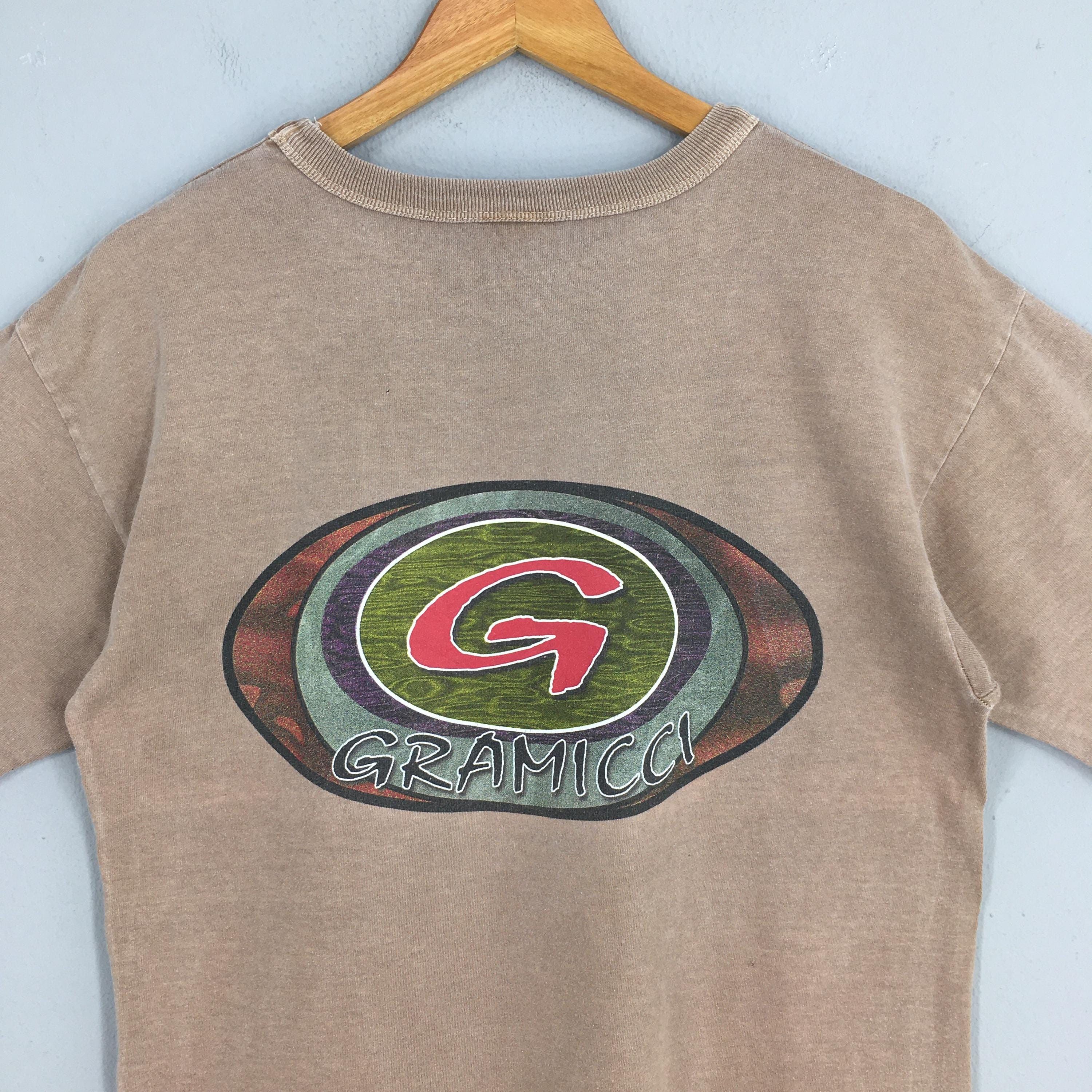 Gramicci × Vintage Vintage 90s Gramicci Usa Brown Graphics Tshirt Small Size US S / EU 44-46 / 1 - 2 Thumbnail
