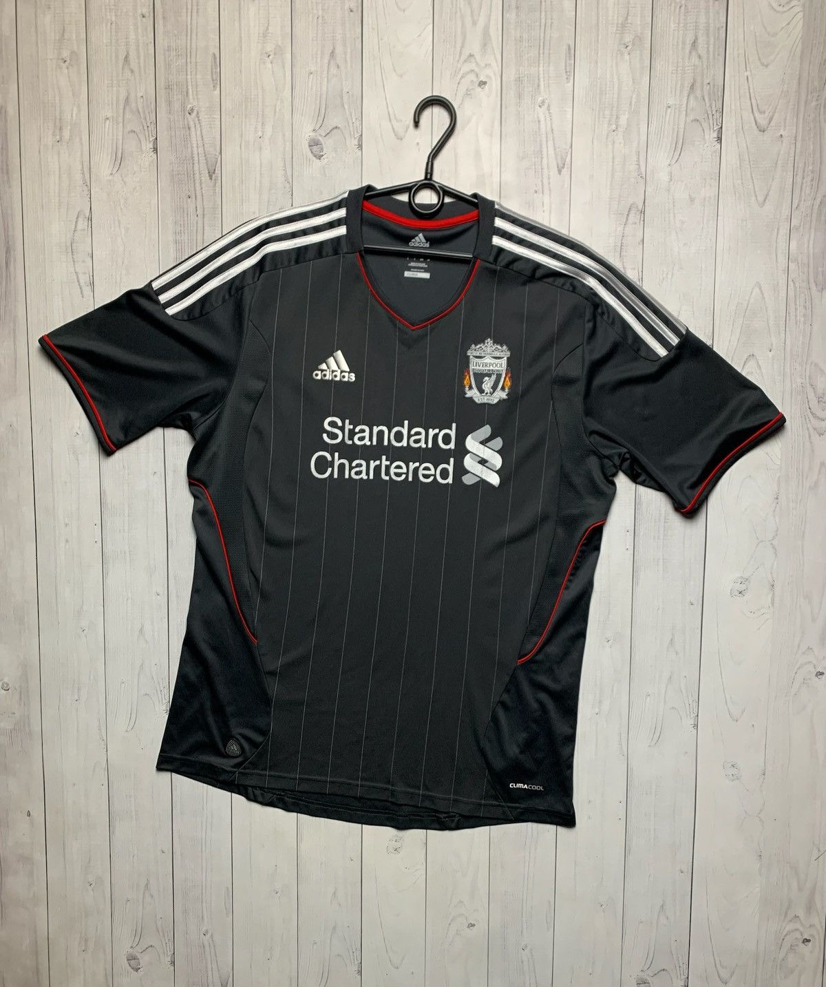 Vintage adidas Liverpool soccer jersey black size L
