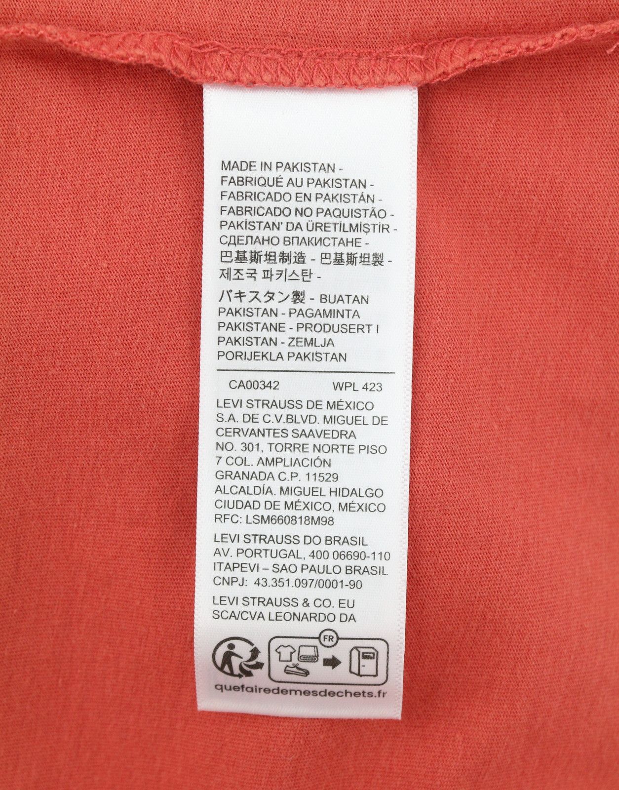 Levi's SLIM S Red Tricot Cotton Crew Neck T-Shirt 87855 Size US S / EU 44-46 / 1 - 7 Thumbnail