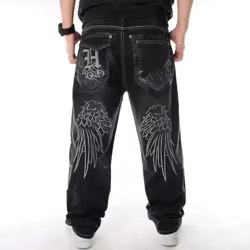 Japanese Brand Loose Baggy Jeans Hiphop Skateboard Denim Pants Size US 36 / EU 52 - 1 Thumbnail