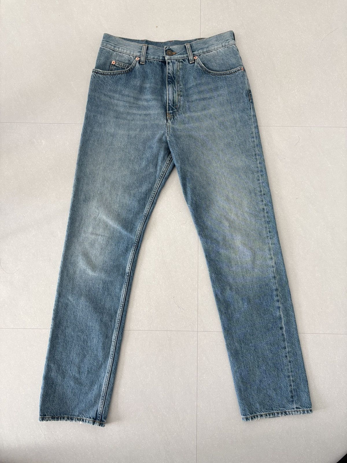 Gucci Gucci horsebit straight denim pants Size US 30 / EU 46 - 2 Thumbnail