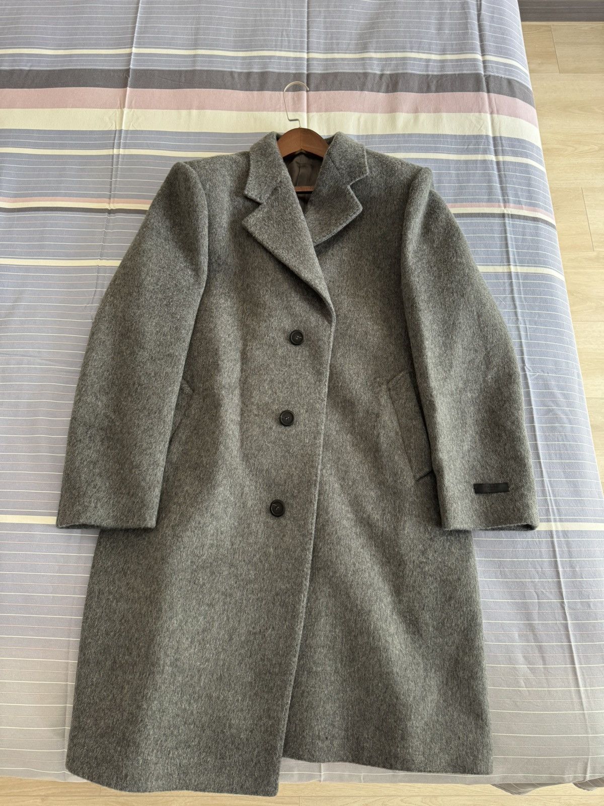 Prada Prada Single-breasted Wool Coat in Slate Grey Size 48R Size US M / EU 48-50 / 2 - 4 Thumbnail
