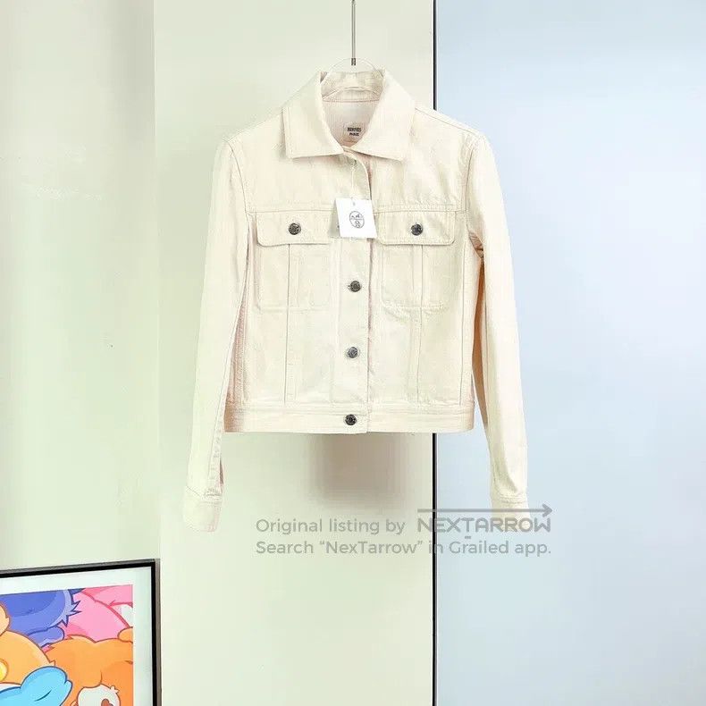 Hermes Hermes Beige Denim Jacket Size XS / US 0-2 / IT 36-38 - 1 Thumbnail