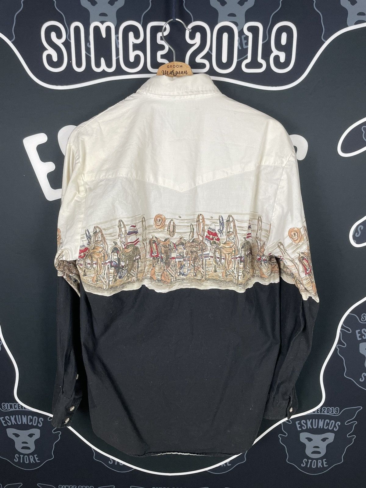 Cowboy Equipment Vintage Cowboys Turtle mens shirt horse Tack room print Size US M / EU 48-50 / 2 - 2 Thumbnail