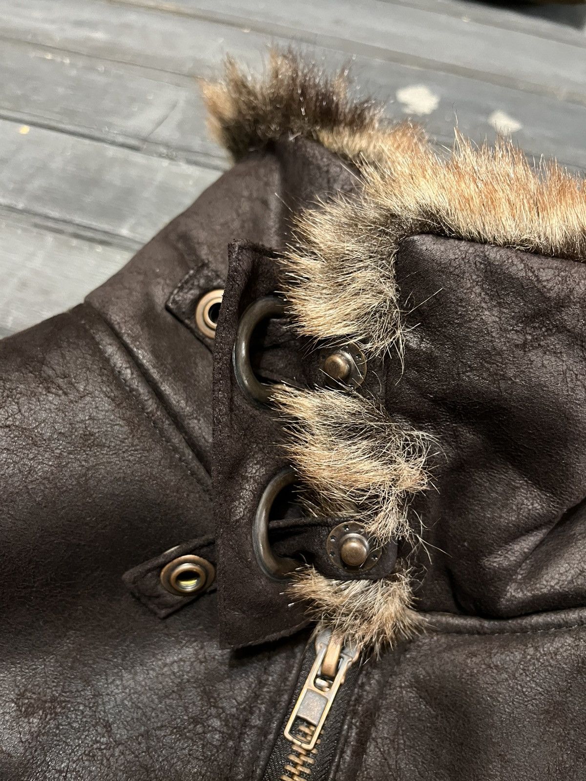 Hysteric Glamour VTG Rick Owens Hysteric Glamour Style Leather Fur Jacket 90s Size US S / EU 44-46 / 1 - 10 Thumbnail