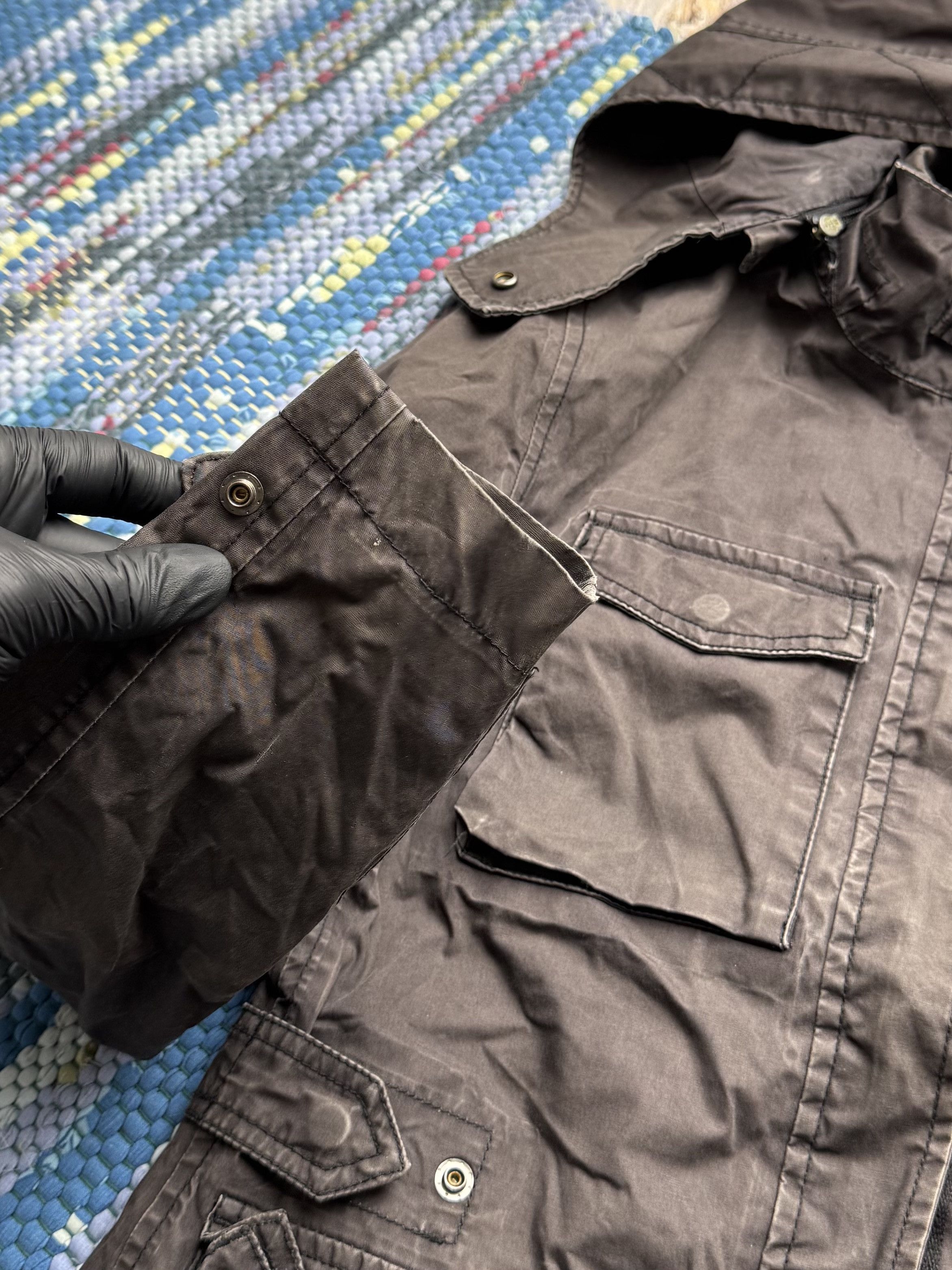 Vintage Vintage Hooded Military Utility Cargo Multi Pocket Jacket Size S / US 4 / IT 40 - 3 Thumbnail