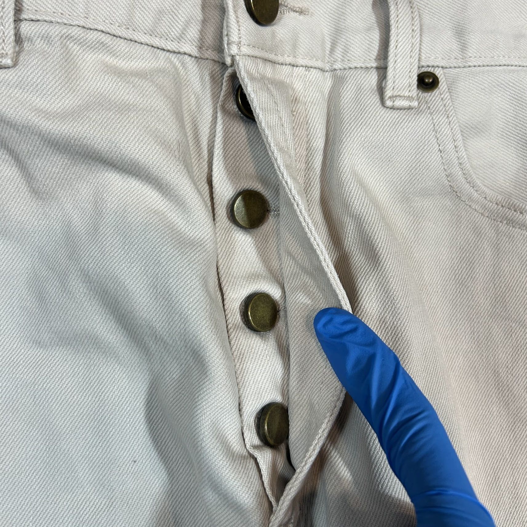 Fear of God Fear of God Jeans Beige Button Fly 31 Straight Men Cotton Denim Pants 5-Pocket Mid Rise Vintage? No Size US 31 - 3 Thumbnail