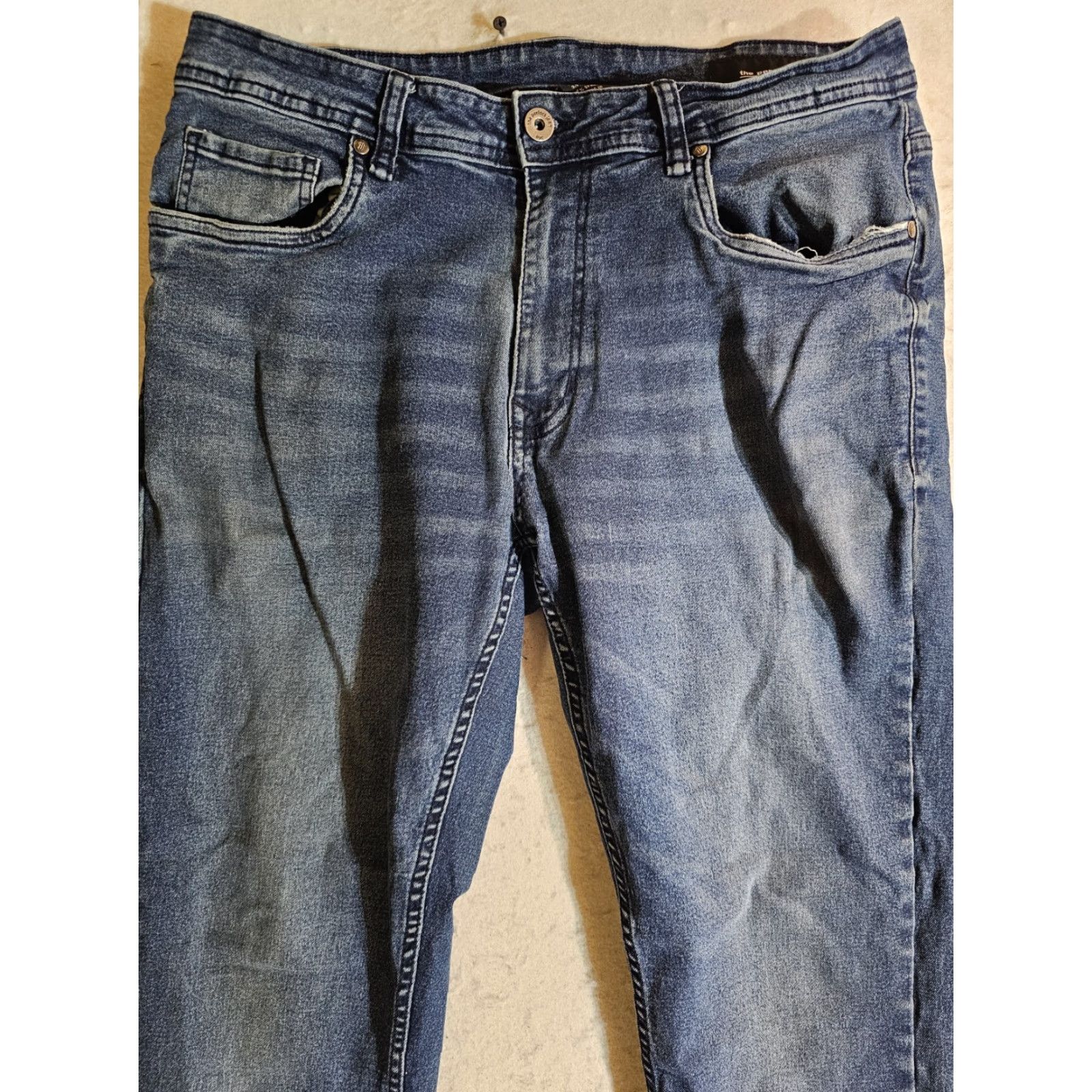 Denime The Perfect Jean NYC Slim Fit Jeans Mens Size 33x34 Med. Wash Denim Stretch Flex Size US 33 - 2 Thumbnail