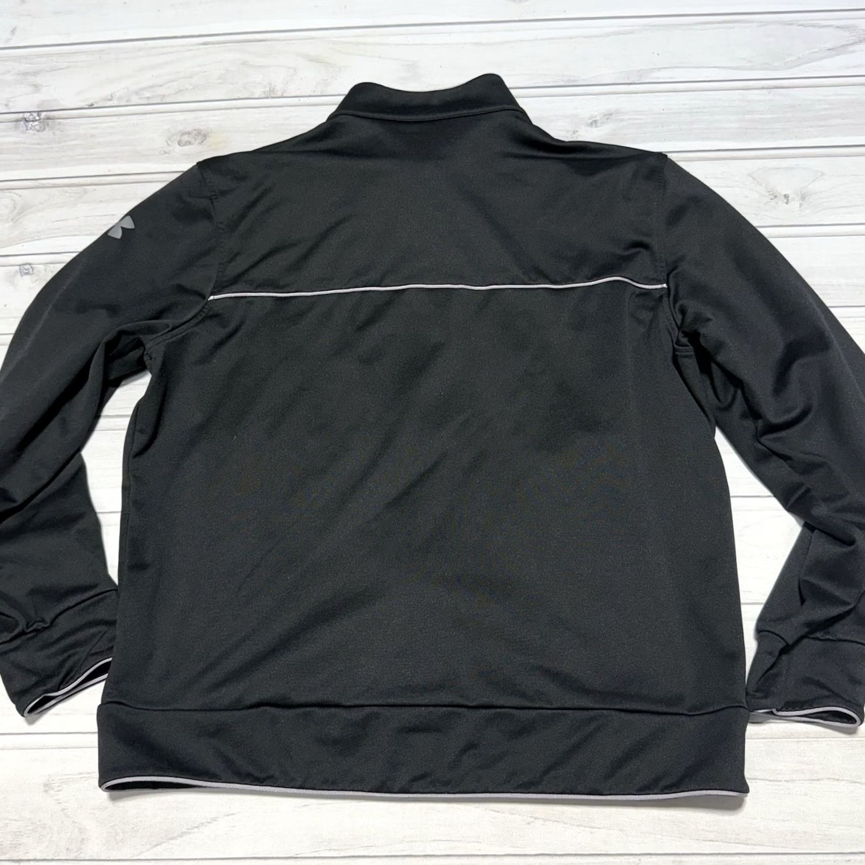 Under Armour Under Armour Track Jacket Mens L Black Full Zip Project Rock Iron Paradise Sports Jacket Regular Fit Size US L / EU 52-54 / 3 - 5 Thumbnail