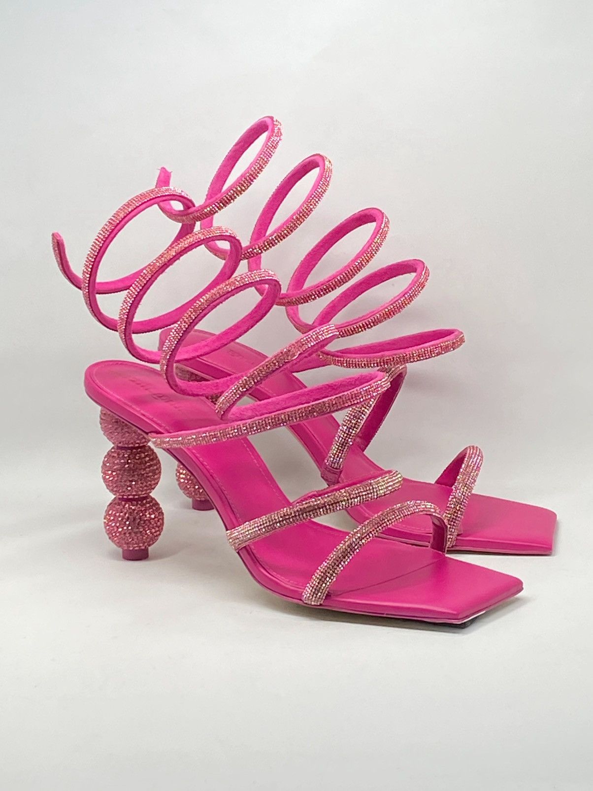 Cult Gaia Lislie Crystal Wrap Sandals size 39