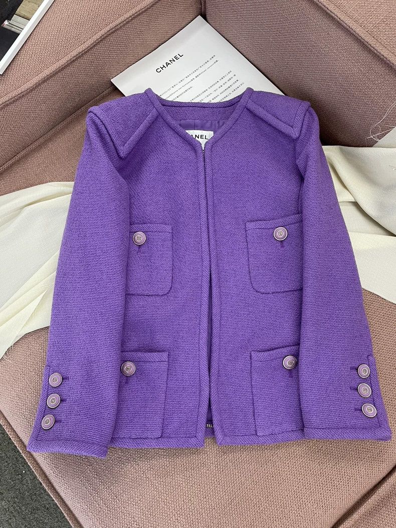Chanel 20c Station Series Purple Four-pocket Jacket