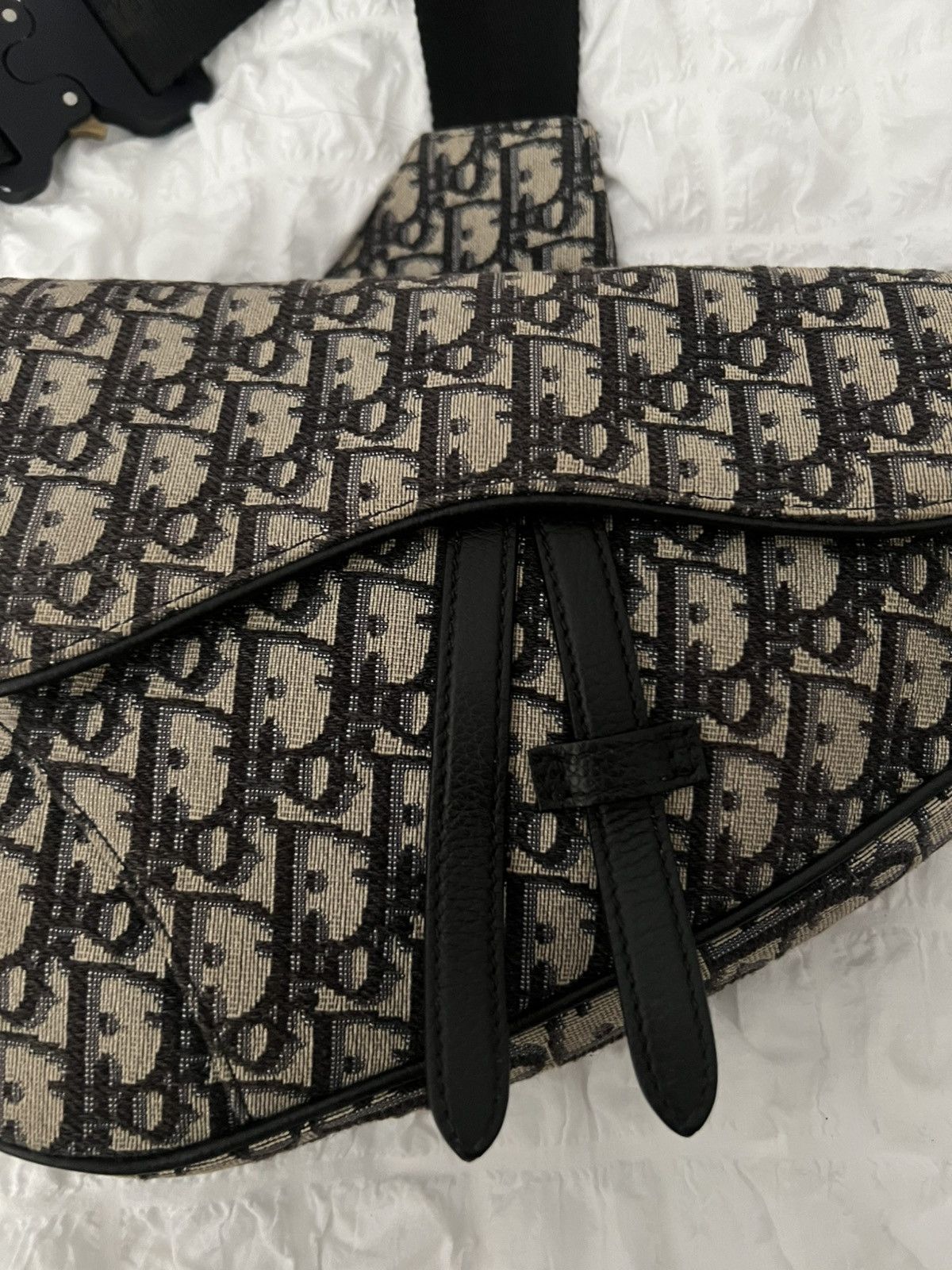 Dior Dior Saddle Bag Beige and Black Dior Oblique Jacquard Size ONE SIZE - 8 Thumbnail