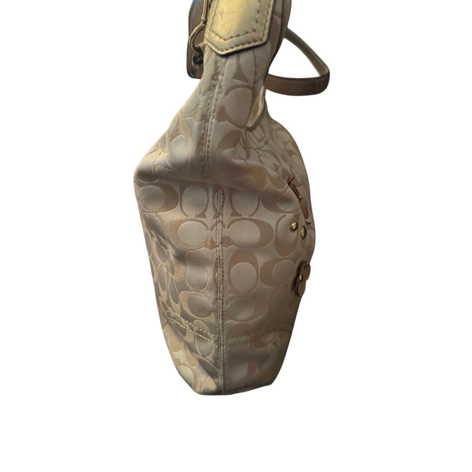 Coach Coach Jacquard Tea Rose Shoulder Hobo Bag Size ONE SIZE - 8 Thumbnail