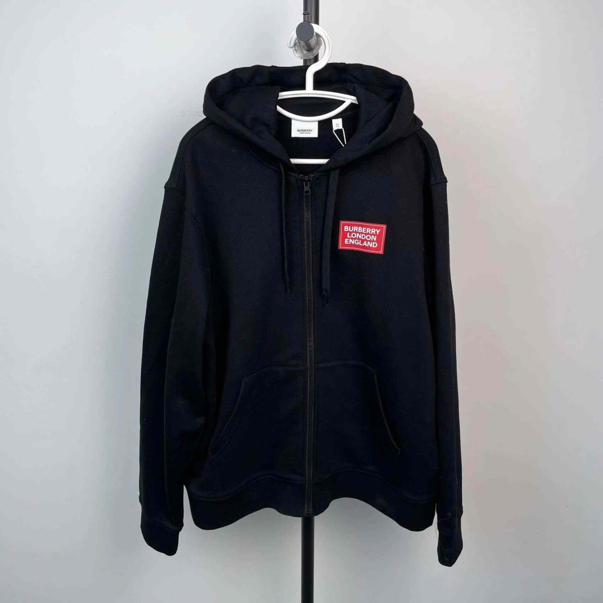 Burberry Burberry Cotton Black Hoodie XL Men Size US XL / EU 56 / 4 - 1 Thumbnail