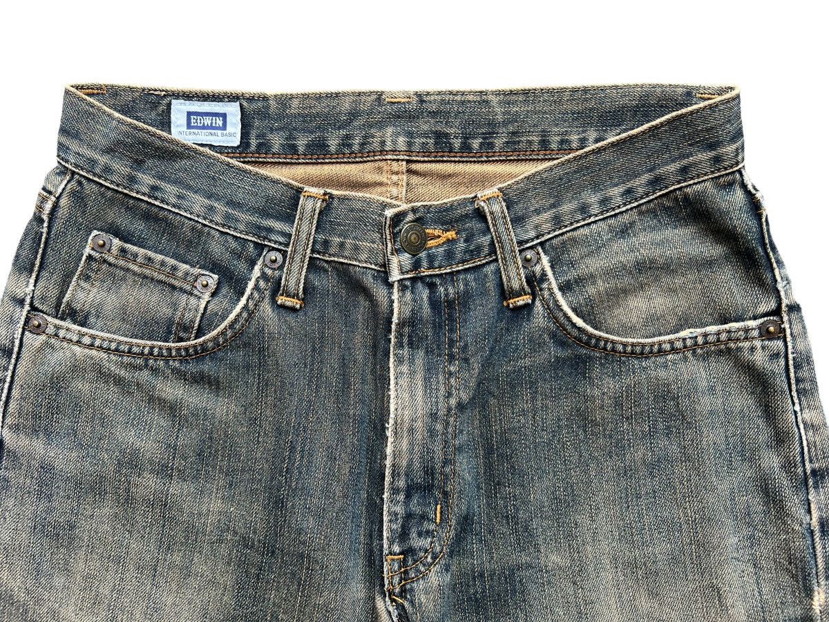 Edwin Vintage 90s Edwin Mudwash Distressed Denim Wide Jeans 30x34 Size US 30 / EU 46 - 5 Thumbnail