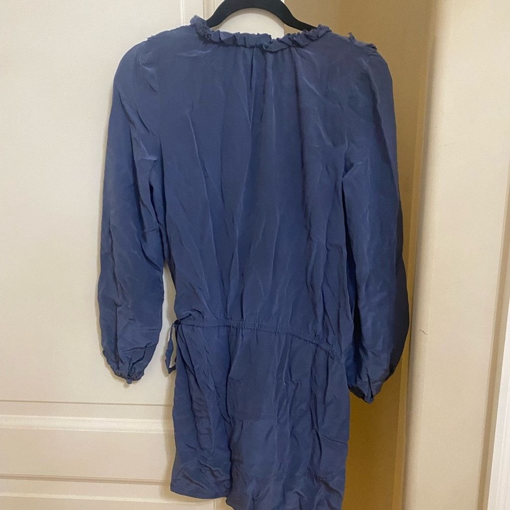 Rebecca Taylor Rebecca Taylor Silk Tuxedo Ruffle Tunic Dress Size XS / US 0-2 / IT 36-38 - 4 Thumbnail