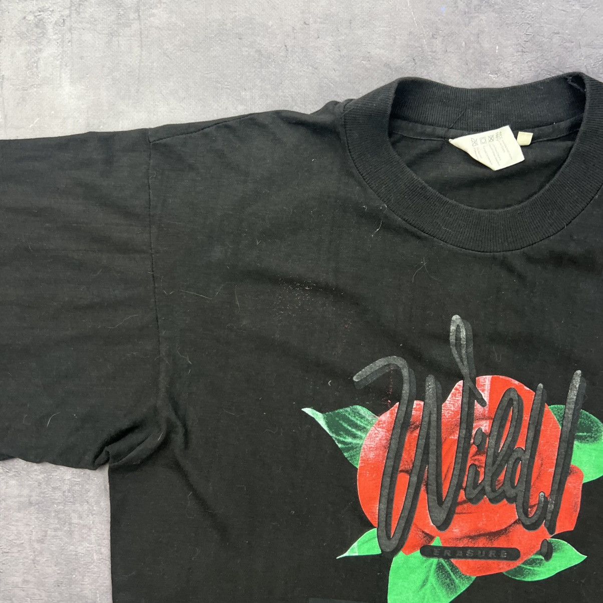 Vintage Rare! Erasure Wild Tour Concert Vintage Tee 1989 France Size US L / EU 52-54 / 3 - 3 Thumbnail