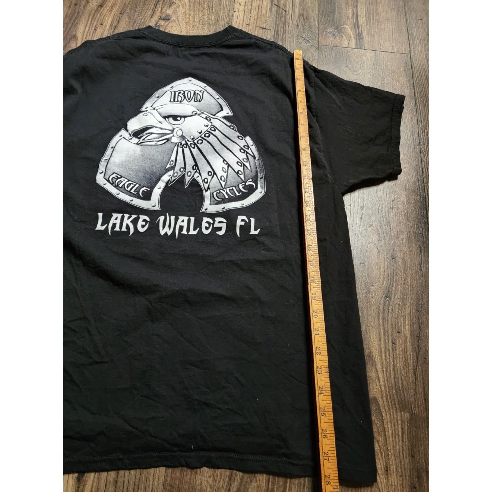 Hanes Hanes Men's XL Iron Eagle Cycles Motorcycle T-Shirt Black Double-Sided Size US XL / EU 56 / 4 - 4 Thumbnail