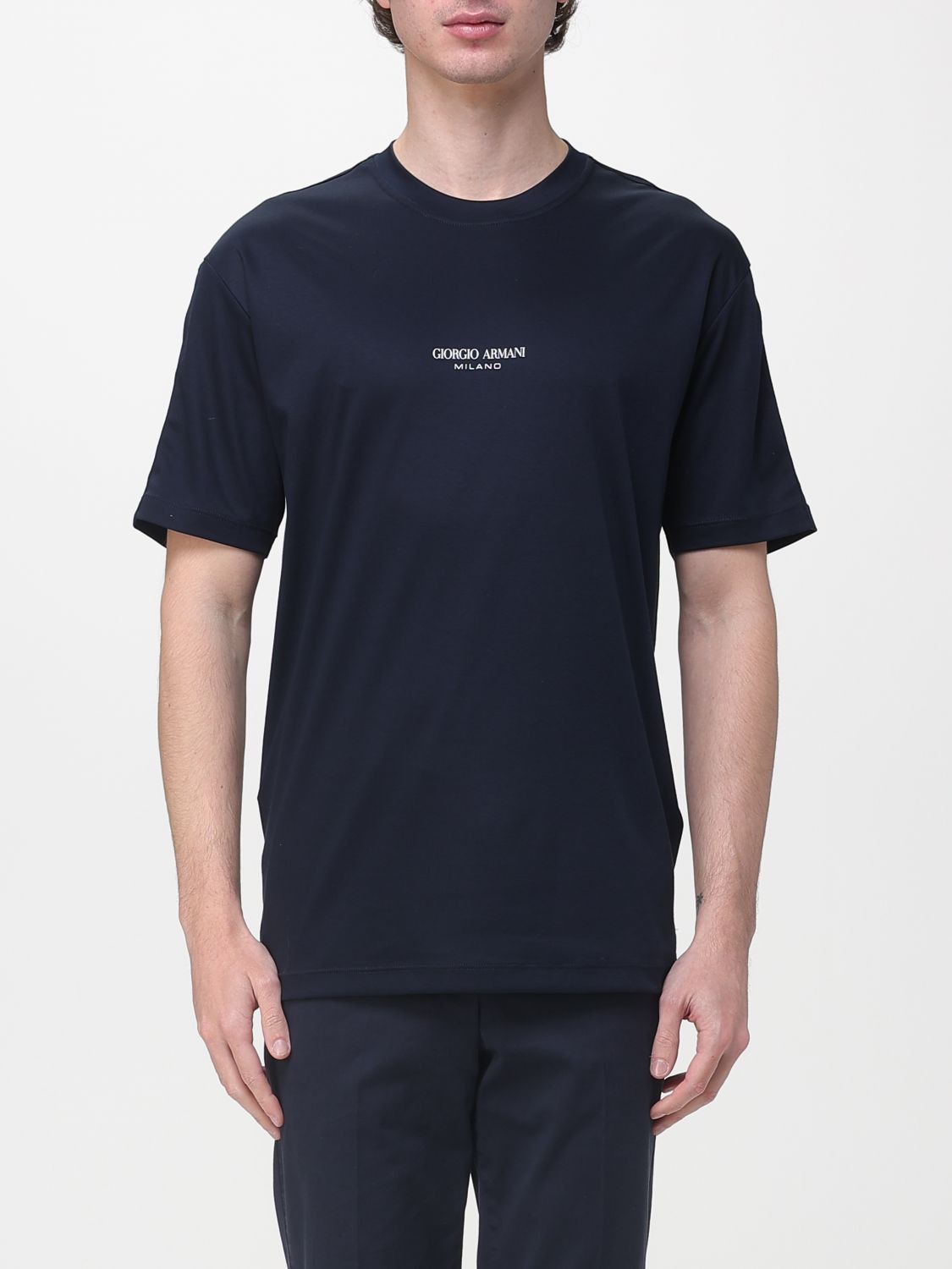 Giorgio Armani Giorgio Armani T-Shirt Men Blue Size US M / EU 48-50 / 2 - 1 Thumbnail
