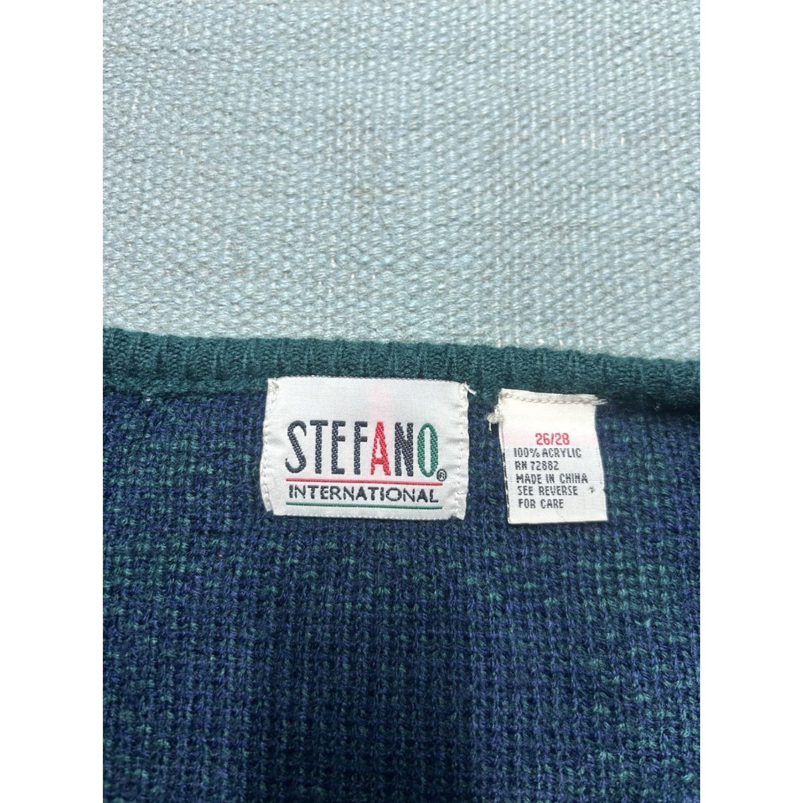 Vintage VINTAGE Stefano international cardigan sweater acrylic knit plaid women’s 26/28 Size 4XL / US 24-26 - 4 Thumbnail
