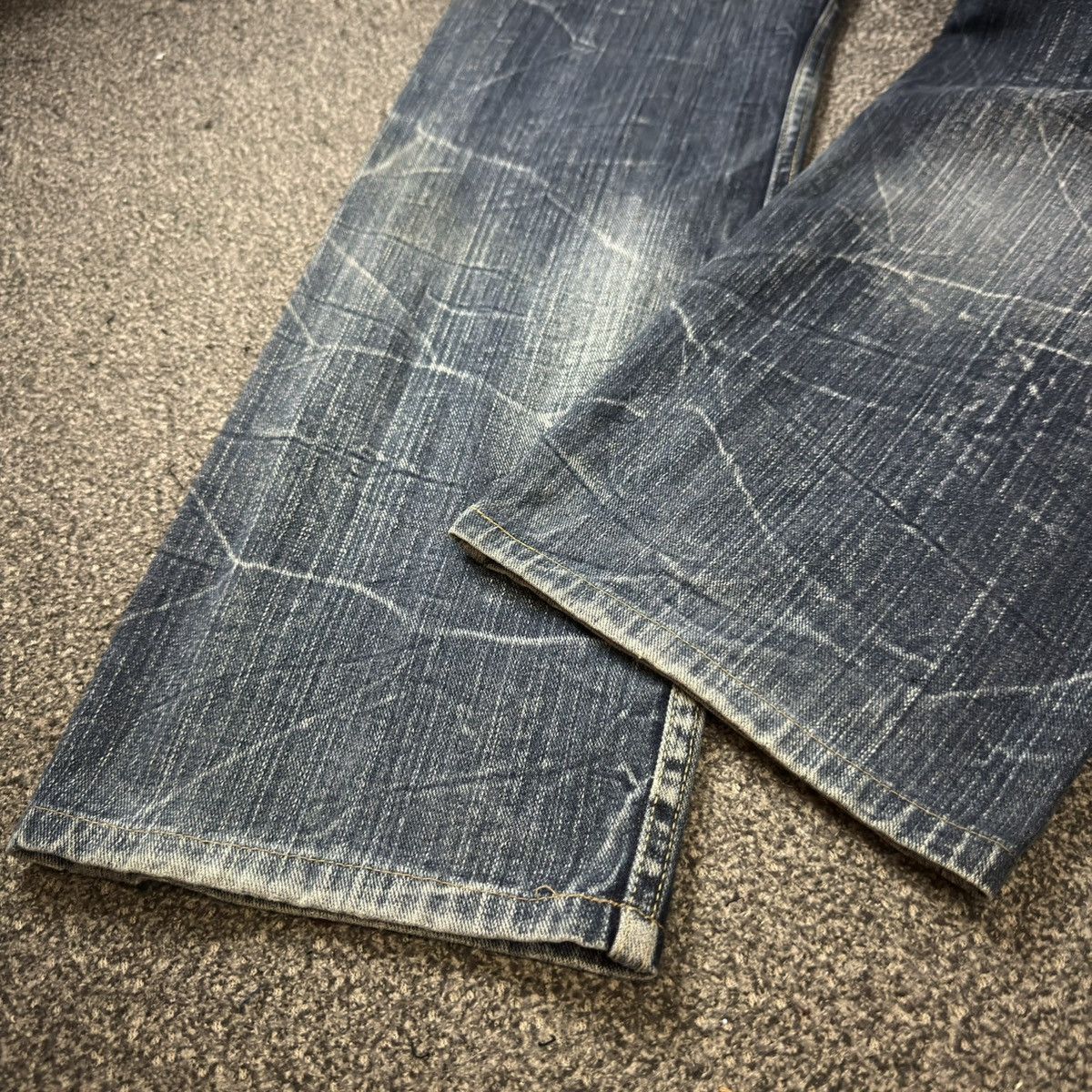 14th Addiction Vintage 2000 Y2K Boot There Clawmark Natural Denim Size US 29 - 11 Thumbnail