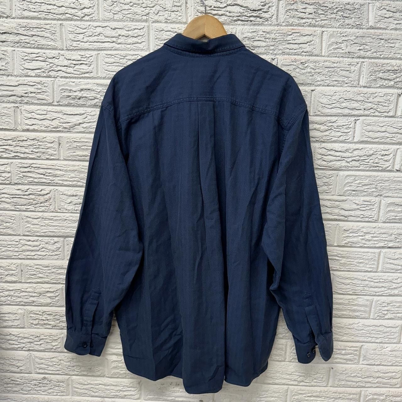 L.L. Bean Vintage L.L. Bean Navy Blue Button Down Collared Shirt XXL Size US XXL / EU 58 / 5 - 3 Thumbnail