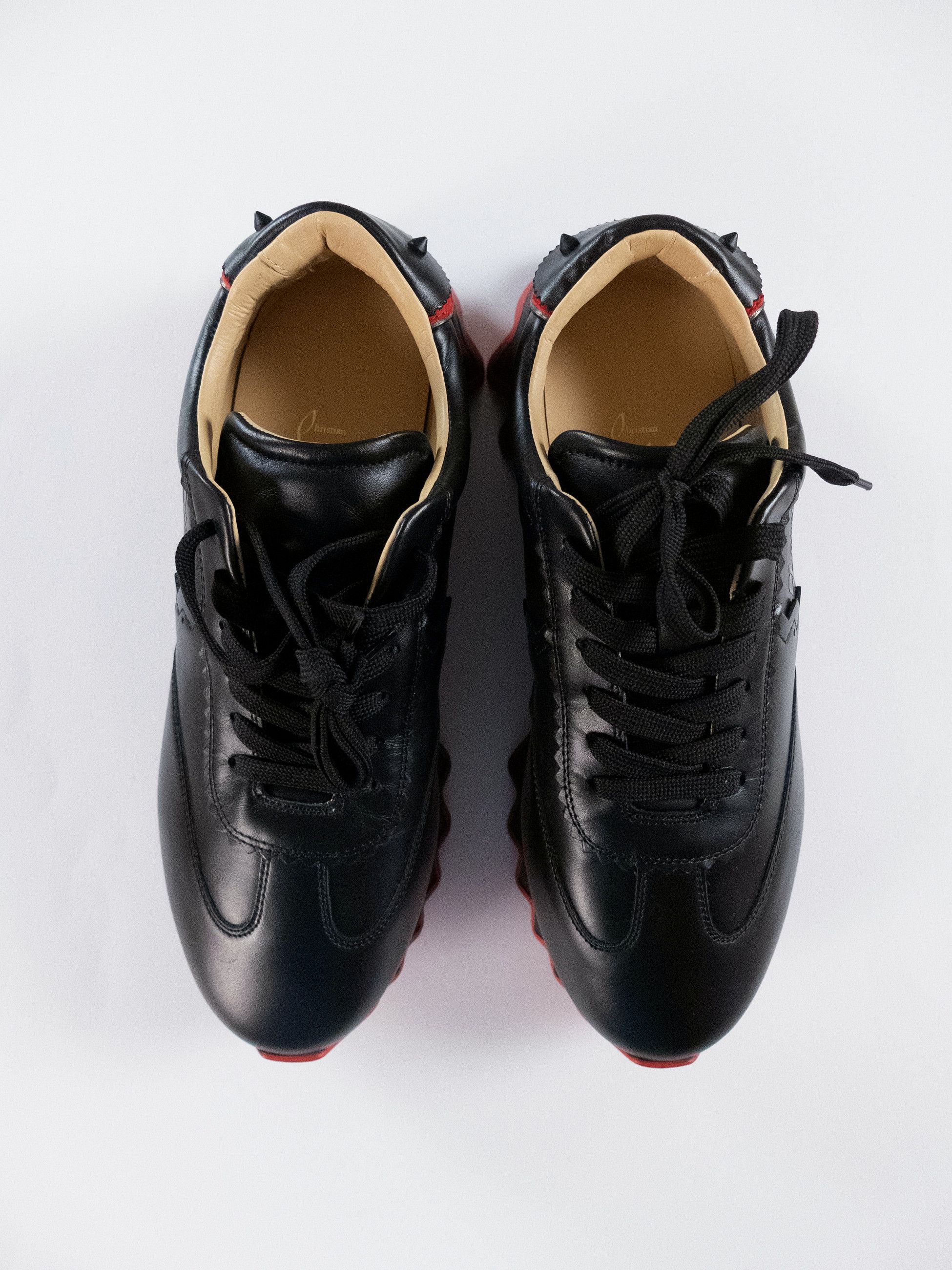 Christian Louboutin CHRISTIAN LOUBOUTIN Loubishark black leather sneakers 42.5 Size US 9.5 / EU 42-43 - 5 Thumbnail