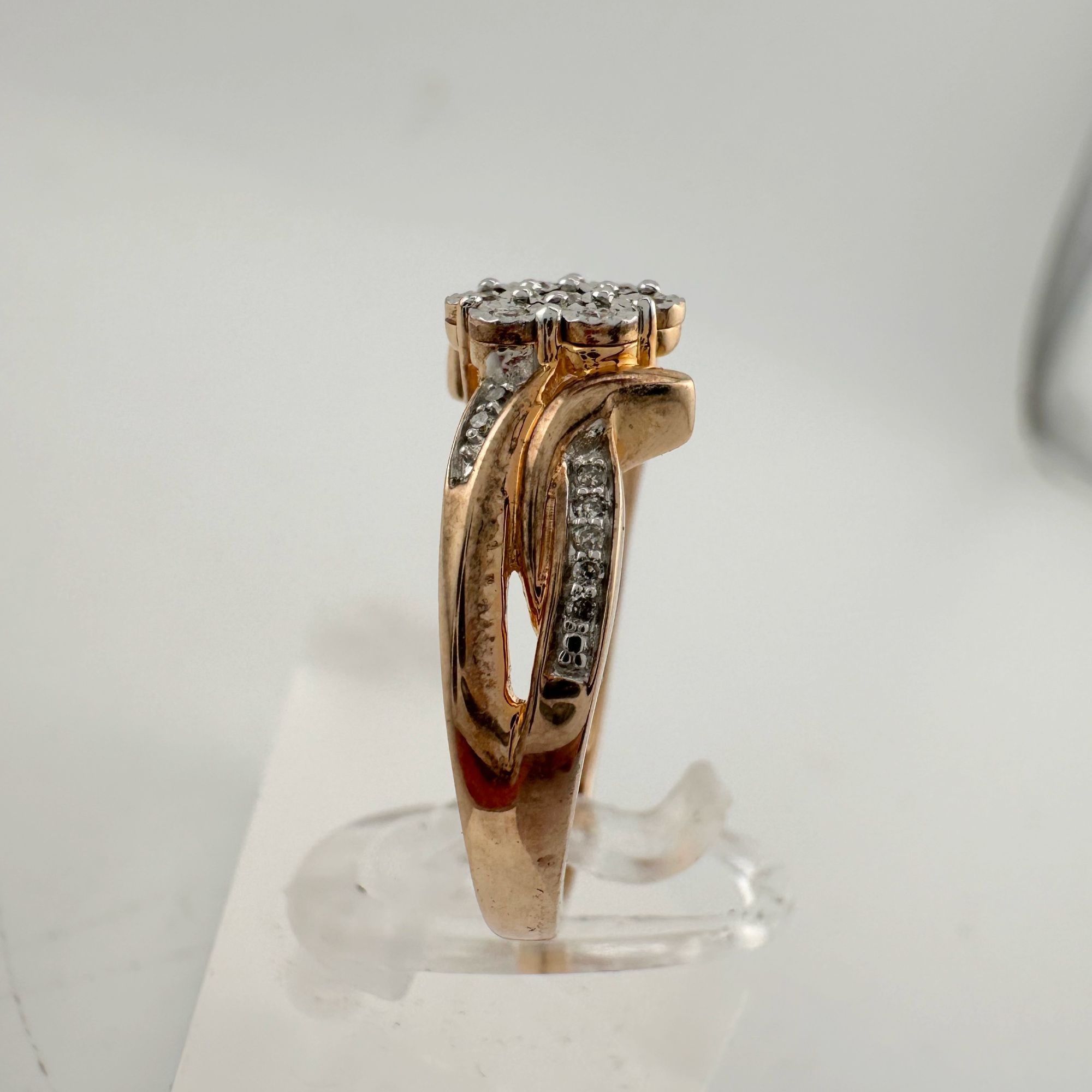 Other Two Tone Natural Diamond Sweetheart Ring Size 6.75 Size ONE SIZE - 6 Thumbnail
