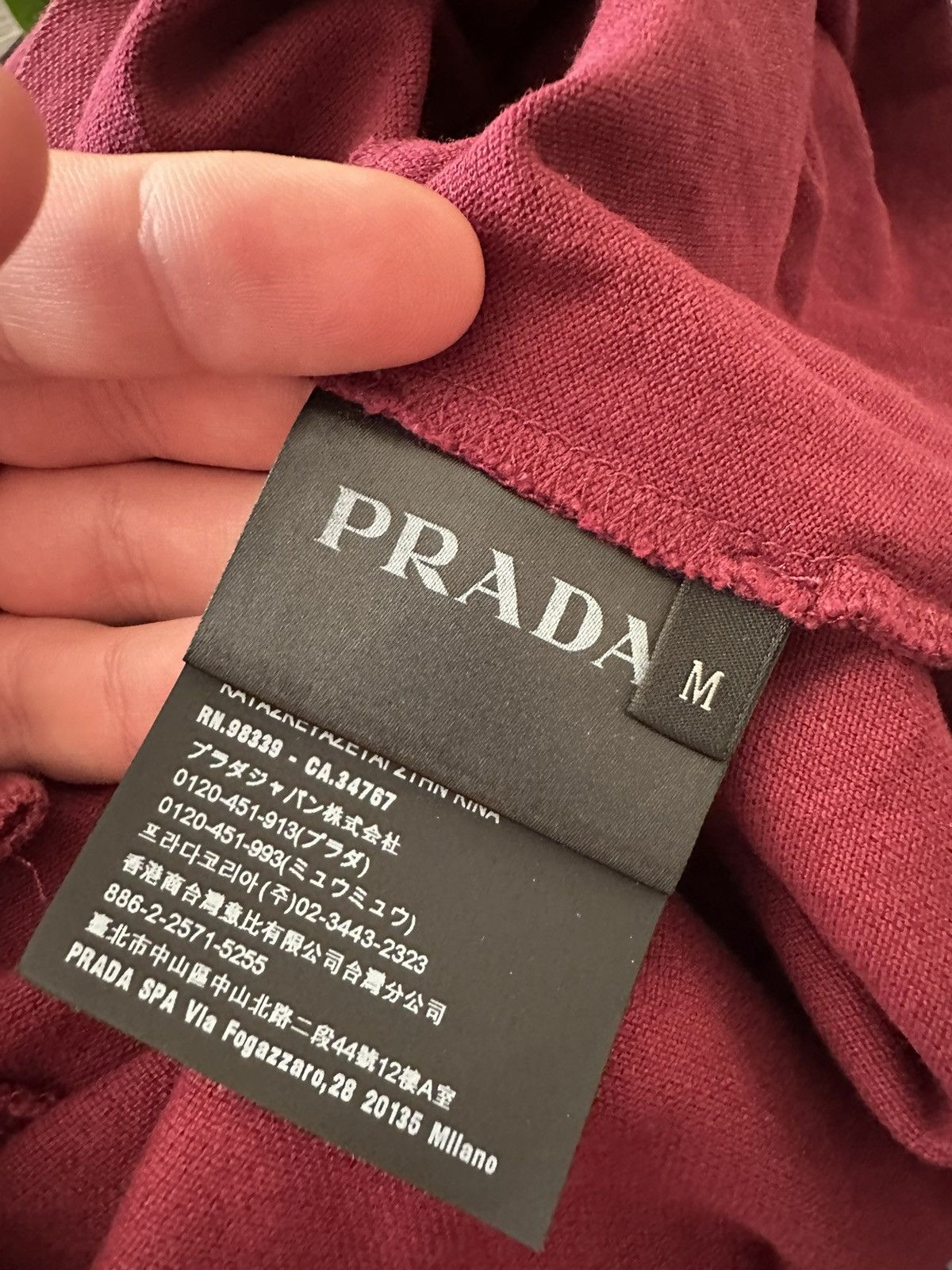 Prada Prada Milano Red Burgundy Polo T shirt Red Tab size M hype Size US M / EU 48-50 / 2 - 10 Thumbnail