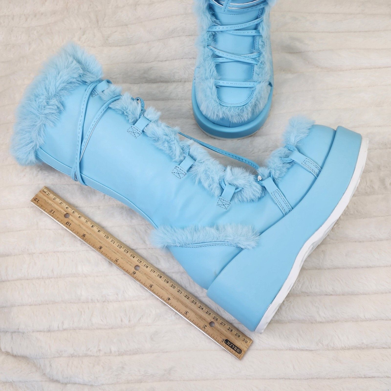Other Cubby 311 Stomper Baby Blue Platform Pastel Goth Punk Knee B Size US 10 / IT 40 - 6 Thumbnail