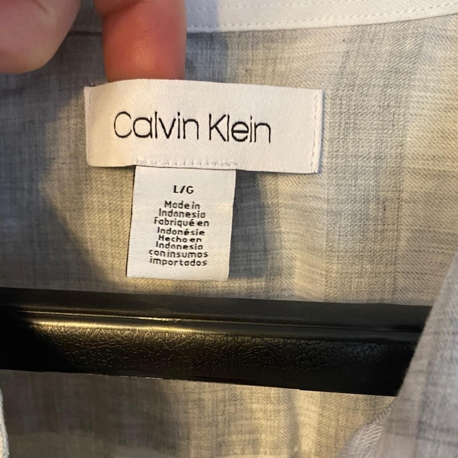 Calvin Klein Calvin Klein Linen Cotton Plaid Short Sleeve Button Down Lrg Size US L / EU 52-54 / 3 - 4 Thumbnail