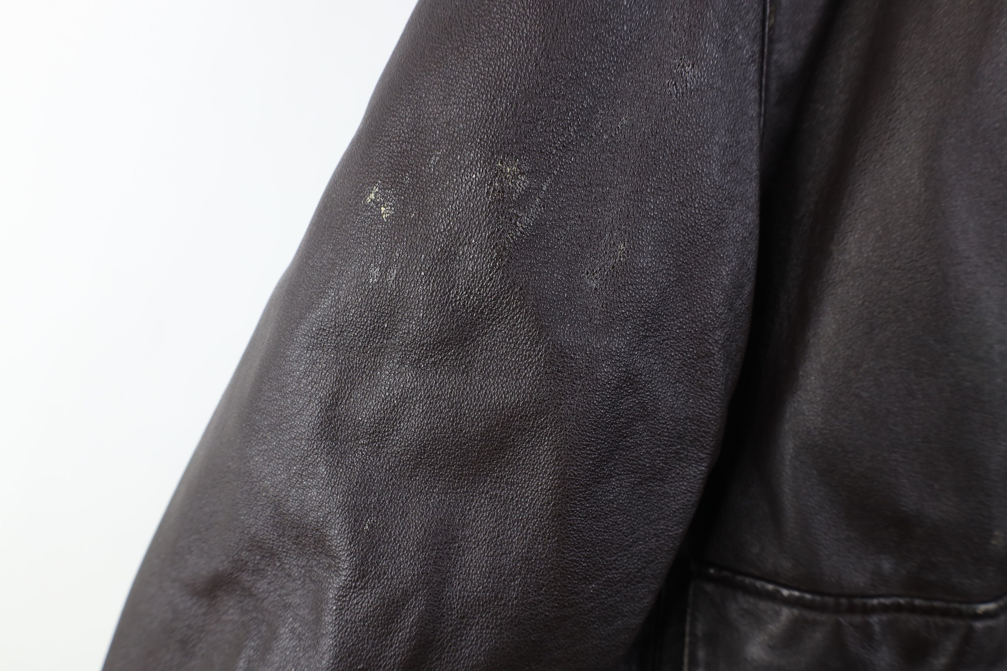 Vintage Vintage 90s Streetwear Force Leather Flight Bomber Jacket Size US M / EU 48-50 / 2 - 6 Thumbnail