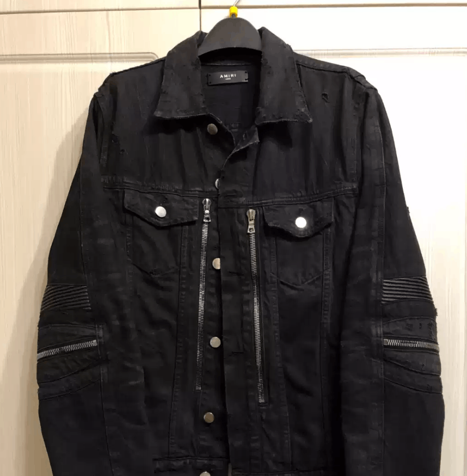 Amiri brushed wax MX2 denim jacket