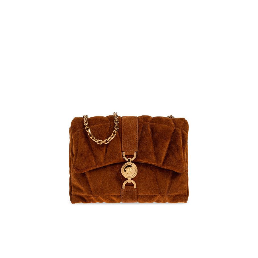 Versace VERSACE Brown Suede Shoulder Bag New & Authentic Size ONE SIZE - 1 Thumbnail