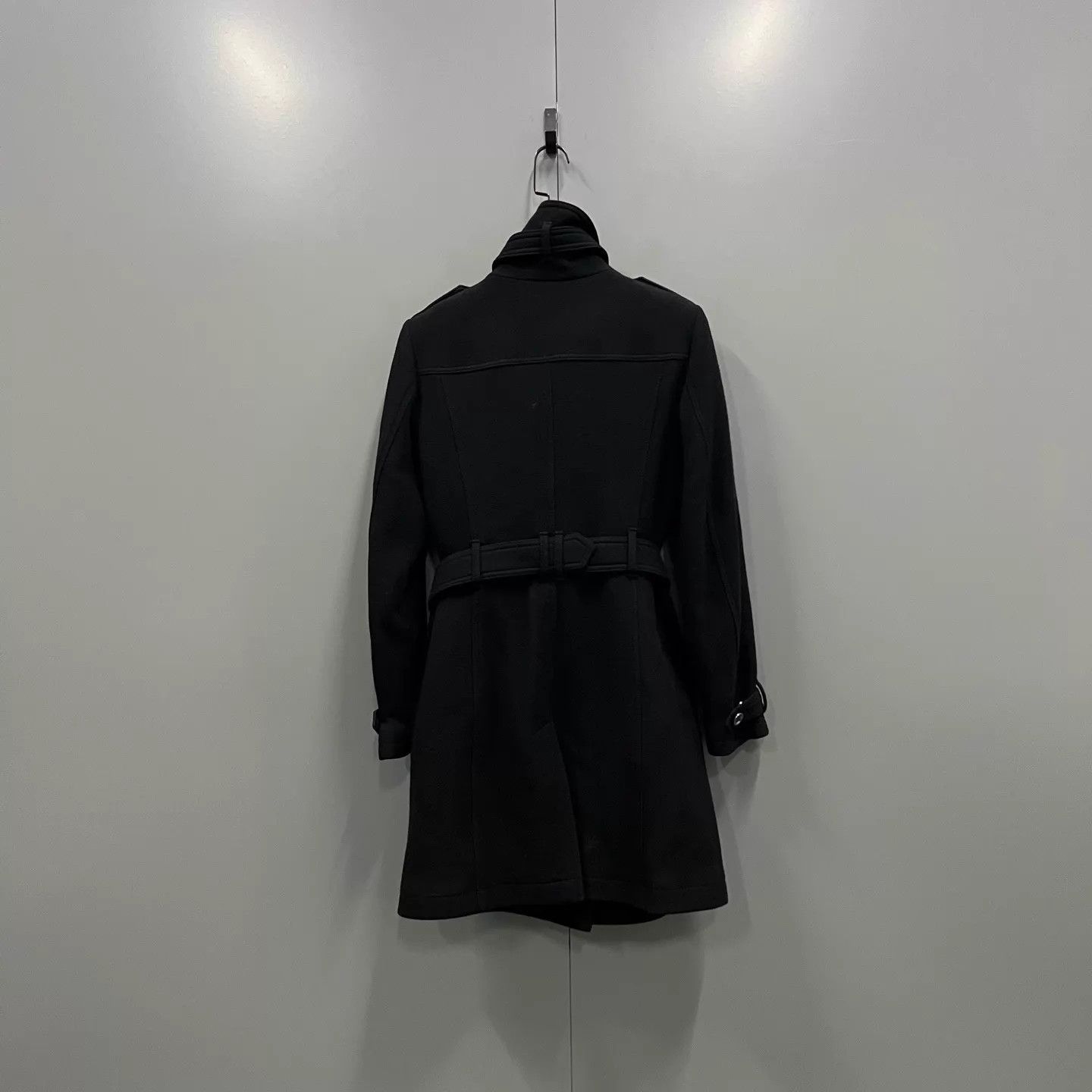 Burberry Burberry Black Waist-Cinched Coat 40 98 New Size S / US 4 / IT 40 - 2 Thumbnail