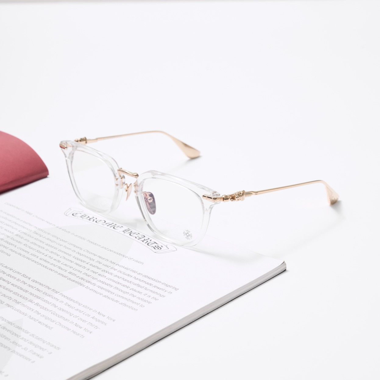 Chrome Hearts CHROME HEARTS CLOACO CRYSTAL/ GOLD PLATED GLASSES Size ONE SIZE - 1 Thumbnail