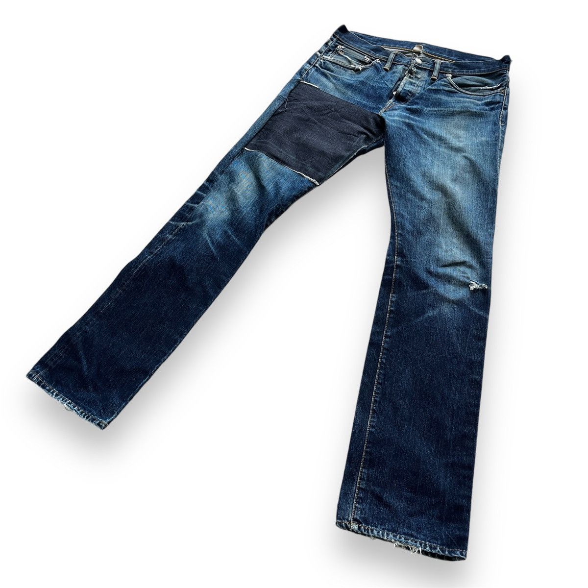 RRL Ralph Lauren Vintage RRL Ralph Lauren Hidden Rivet Distressed Denim Size US 34 / EU 50 - 1 Thumbnail
