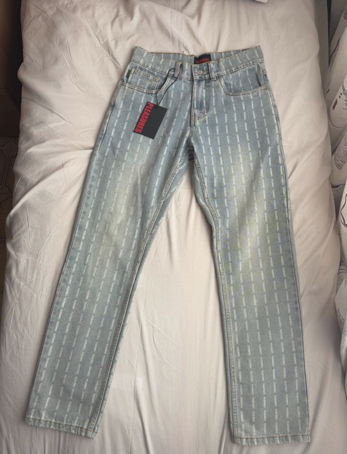 Pleasures Pleasures Impact Pinstripe Men's Denim Pants Size US 28 / EU 44 - 1 Thumbnail