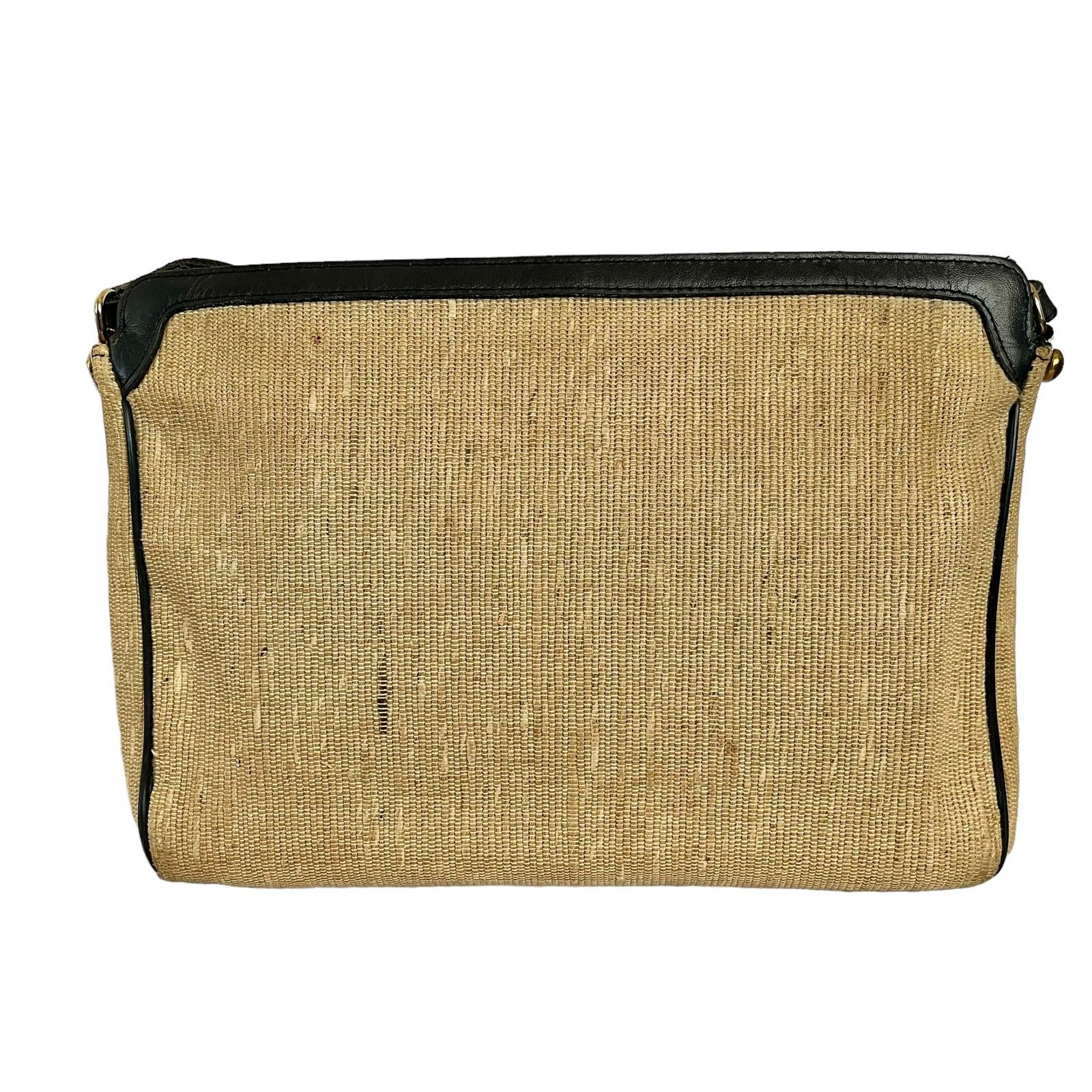 Etienne Aigner × Vintage Etienne Aigner Woven Straw Navy Blue Leather Shoulder Bag Size ONE SIZE - 3 Thumbnail