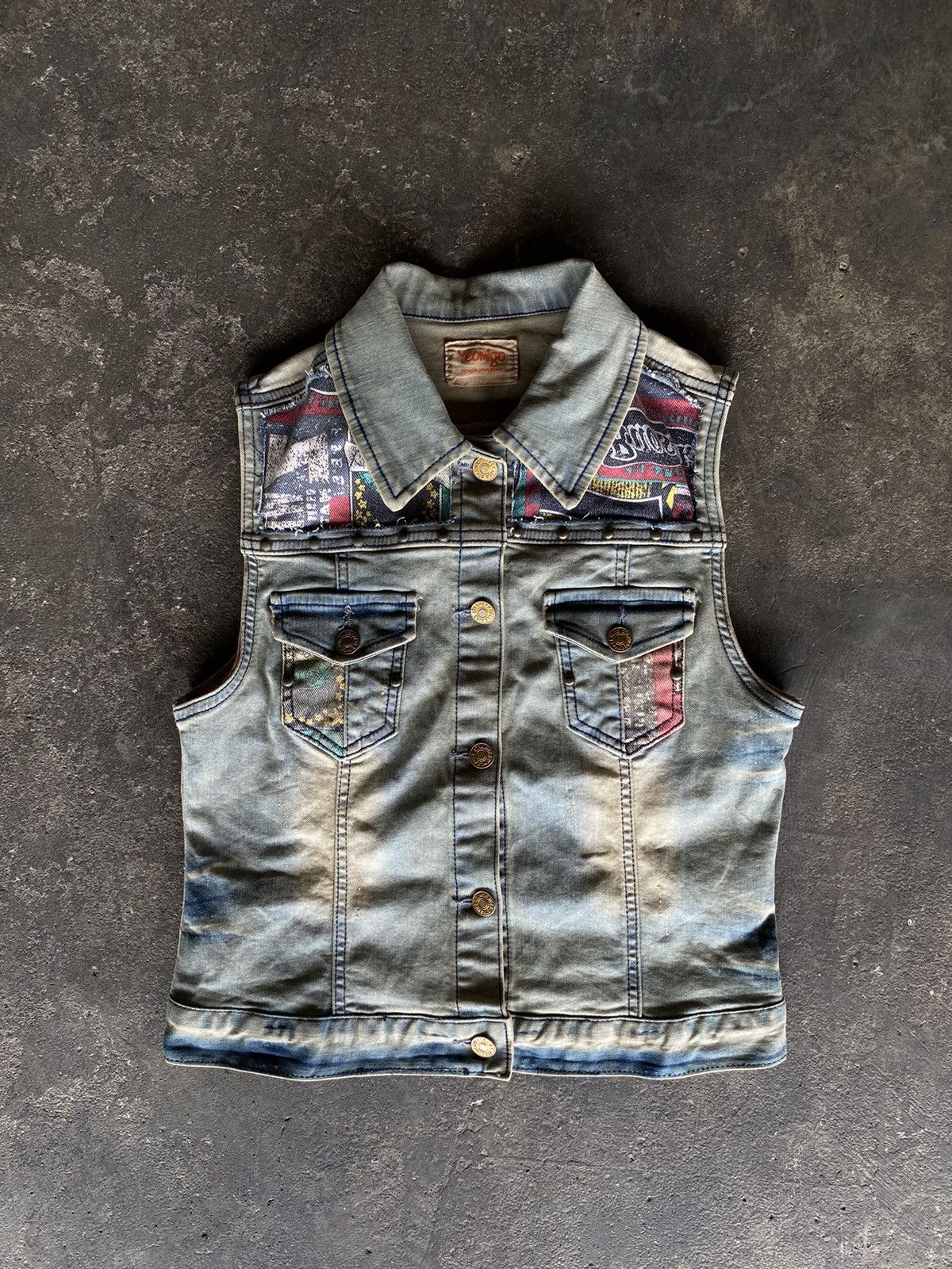 If Six Was Nine YEOMIGO PUNK DENIM VEST JACKET Size US S / EU 44-46 / 1 - 2 Thumbnail