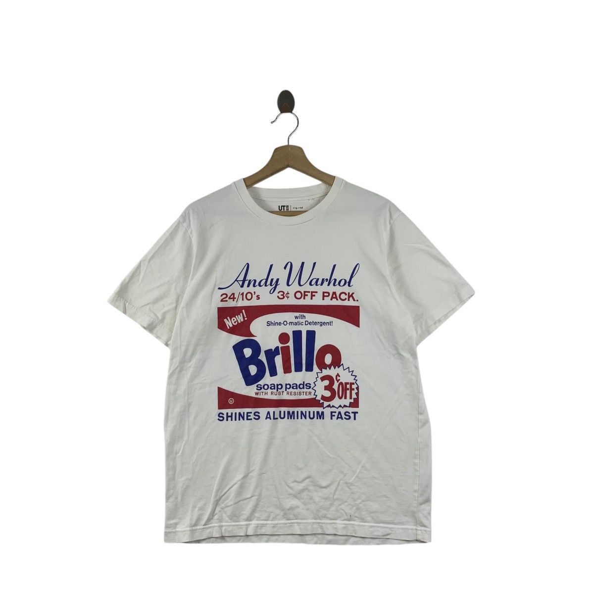 ANDY WARHOL x UNIQLO Brillo Pop Art Design Tee Shirt Top