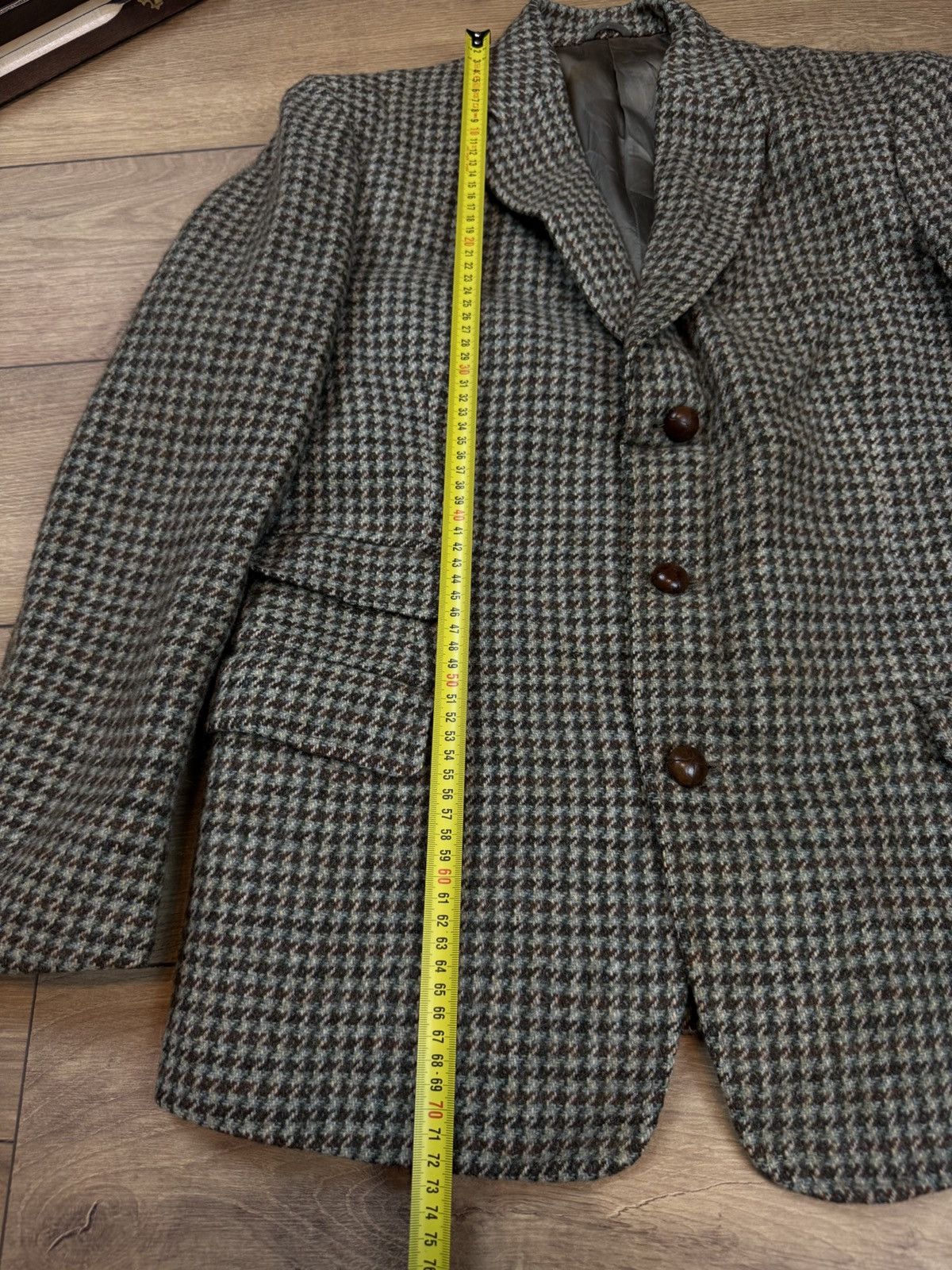 Harris Tweed Vintage wool blazer Harris Tweed original luxury item Size 46L - 4 Thumbnail
