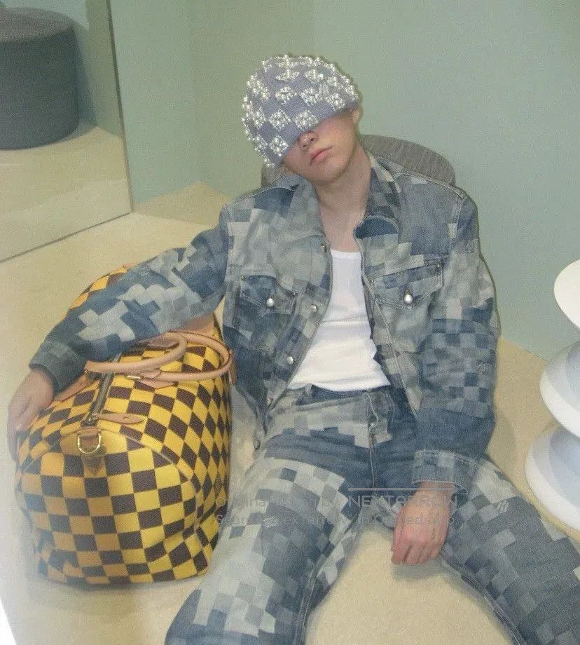 Louis Vuitton lv x pharrell denim checkerboard jacket. Size US XXL / EU 58 / 5 - 5 Thumbnail