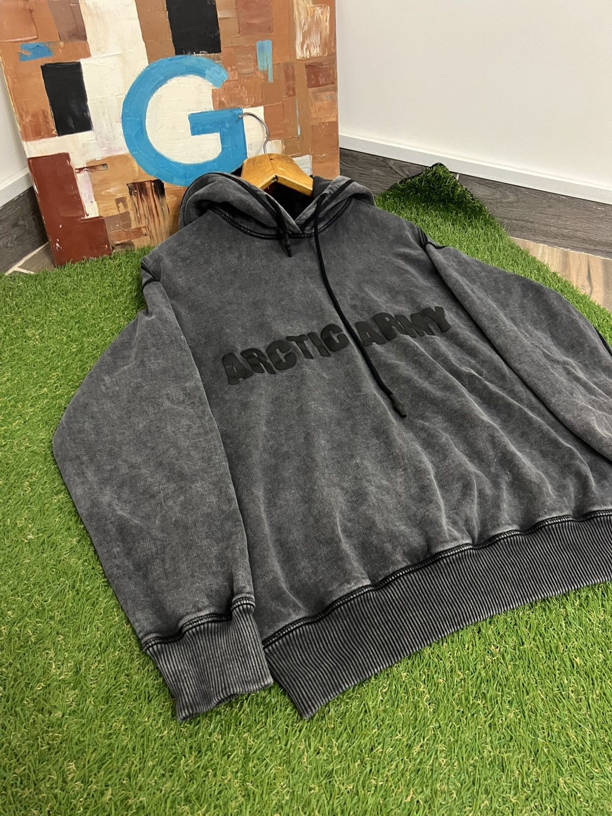 Japanese Brand Arctic Army Faded Big Logo Hoodie Made In Portugal Size US S / EU 44-46 / 1 - 4 Thumbnail
