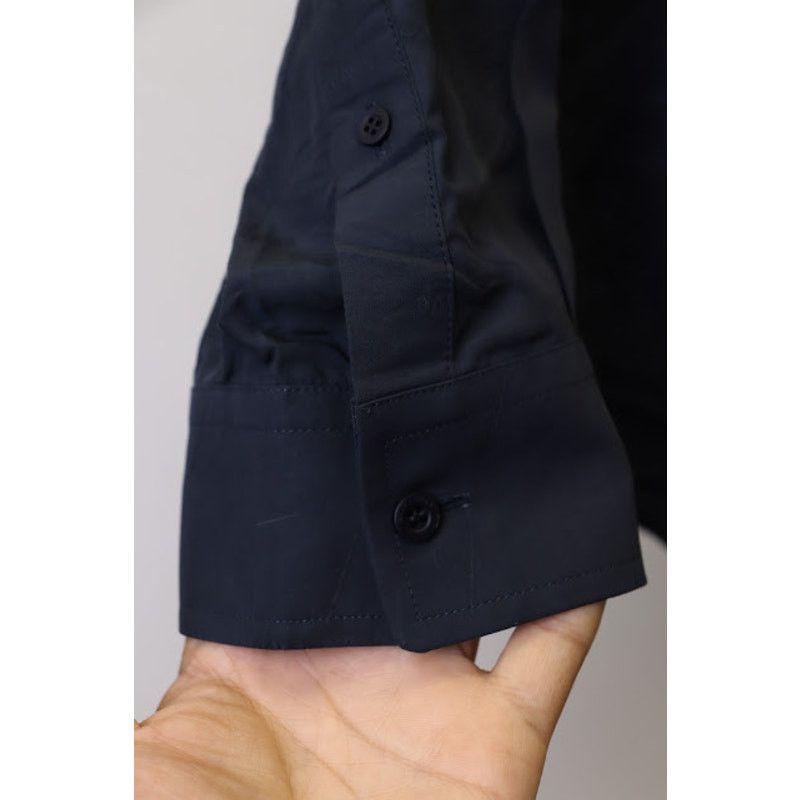 Balenciaga o1rshd1 Button up Shirt in Navy Blue Size US S / EU 44-46 / 1 - 8 Thumbnail