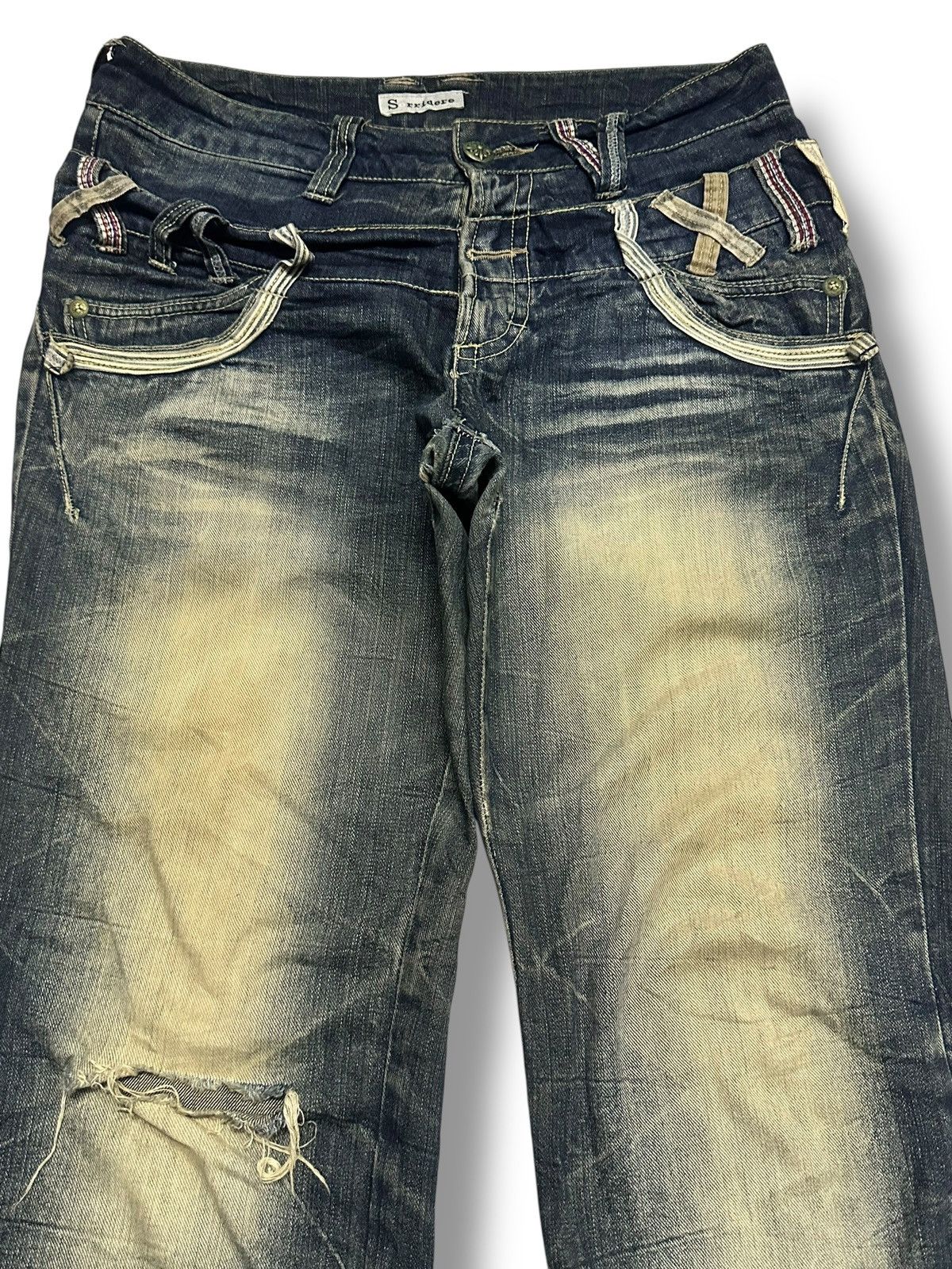 Japanese Brand Sorridere Distressed Japan Jeans Wideleg Style With MudWash Size US 34 / EU 50 - 3 Thumbnail