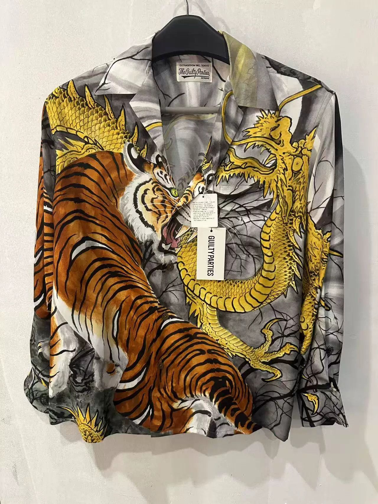 Wacko Maria WACKO MARIA Dragon Tiger Hawaiian Long Sleeve Shirt XL Size US XL / EU 56 / 4 - 1 Thumbnail
