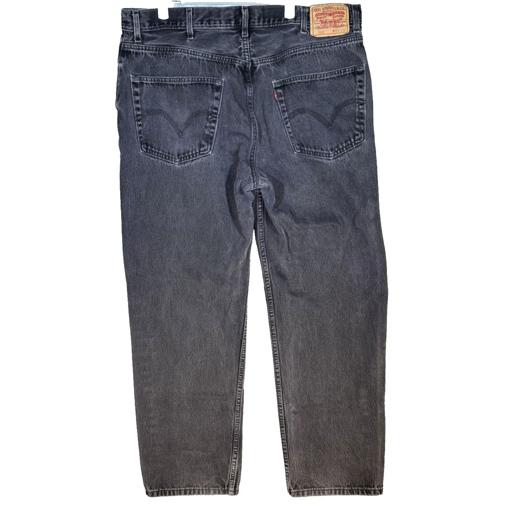 Levi's VINTAGE Levi's 550 Jeans Mens 40x32 Black Relaxed Fit Tapered Leg 100 Cotton Size US 40 / EU 56 - 2 Thumbnail