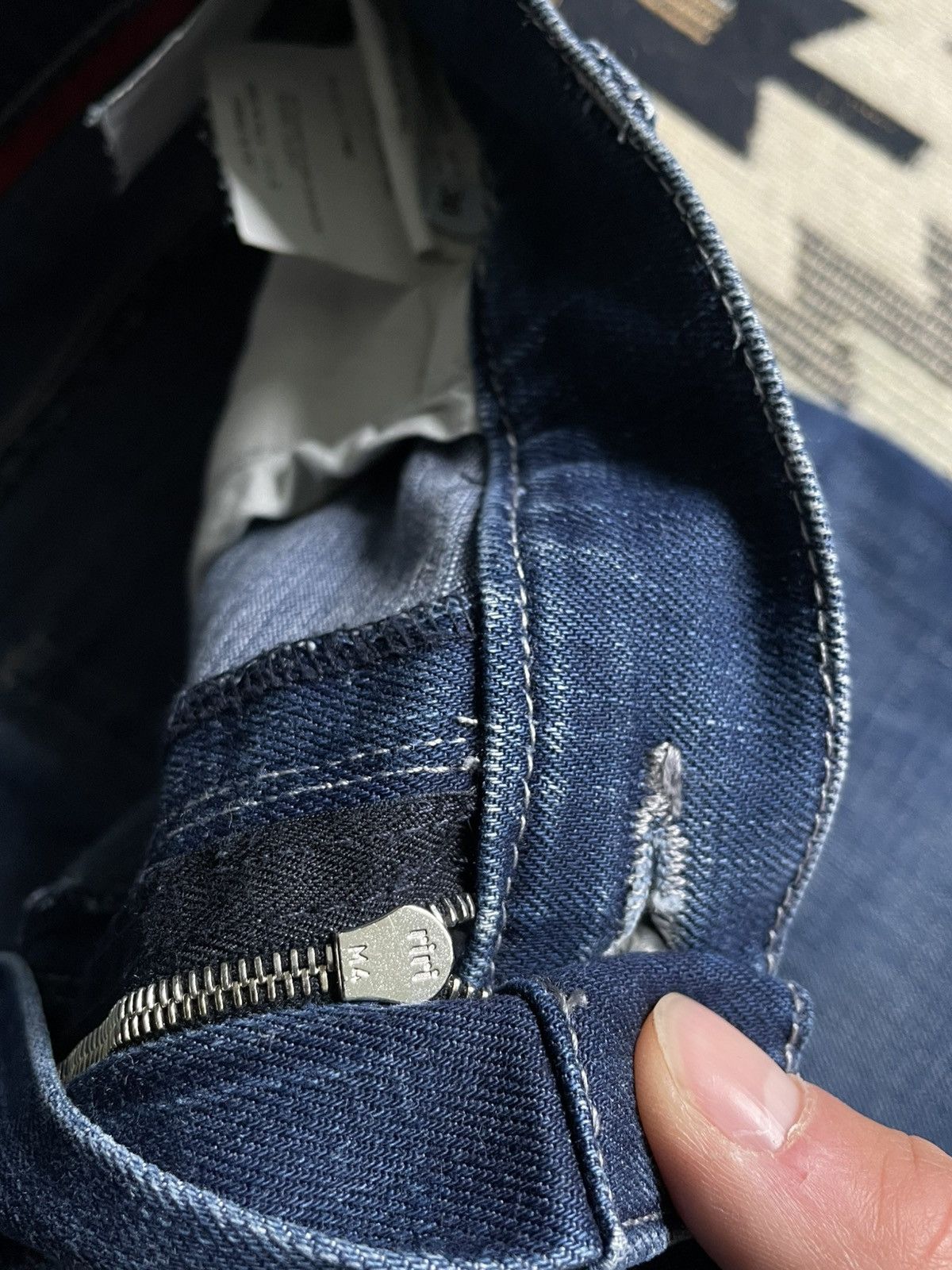 Vintage Vintage Prada Baggy Y2K Denim Flared Jeans Size 30" / US 8 / IT 44 - 12 Thumbnail